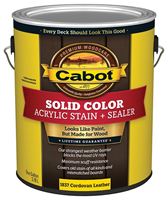 Cabot 1800 Series 140.0001837.007 Solid Color Decking Stain, Low-Lustre, Cordovan Brown, Liquid, 1 gal, Can, Pack of 4