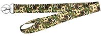 Hy-Ko 2GO Series LAN-102 Lanyard, 18 in L, 1 in W, Polyester, Camouflage, Clip End, Pack of 5