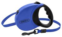 RuffinIt 98627 Retractable Leash, 16 ft L, Blue/Red, L, Pack of 6