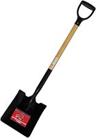 BULLY Tools 52520 Shovel, 14 ga Gauge, Steel Blade, Hardwood Handle, D-Grip Handle