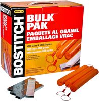 Bostitch CAPPAK-5M Cap Staple, 5/16 in W Crown, 1 in L Leg, 18 Gauge, Steel, Electro-Galvanized, 5000/PK