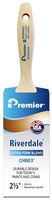 Premier Riverdale 17272 Paint Brush, 2-1/2 in W, Beavertail Varnish Brush, 2-15/16 in L Bristle, Chinex Bristle