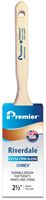 Premier Riverdale 17262 Paint Brush, 2-1/2 in W, Flat Sash Brush, 2-15/16 in L Bristle, Chinex Bristle