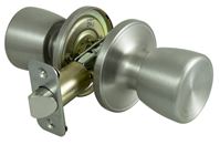 ProSource TS630BRA4V Passage Knob, Metal, Stainless Steel, 2-3/8 to 2-3/4 in Backset, 1-3/8 to 1-3/4 in Thick Door