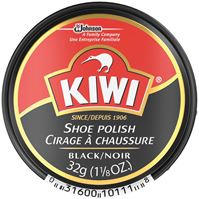 Kiwi 10111 Shoes Polish, Black, Paste, 1.125 oz Can