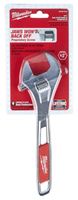 Milwaukee 48-22-7410 Adjustable Wrench, 10 in OAL, 1-3/8 in Jaw, Steel, Chrome, Ergonomic Handle