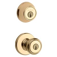 Kwikset 690T 3CP6ALRCSK6 Combination Lockset, Knob Handle, Tylo Design, Polished Brass, 3 Grade