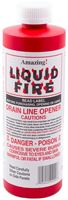 Liquid Fire LF-P-24 Drain Opener, Liquid, Dark Amber, Slight Pungent, 16 oz Bottle, Pack of 24