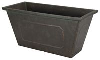 Landscapers Select PT-S049 Planter, 8.75 in H, 19 in W, 8 in D, Rectangle, Resin, Black, Metallic, Pack of 6