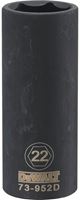 DeWALT DWMT73952OSP Impact Socket, 22 mm Socket, 1/2 in Drive, 6-Point, CR-440 Steel, Black Oxide