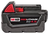 Milwaukee 48-11-1840 Rechargeable Battery Pack, 18 V Battery, 4 Ah