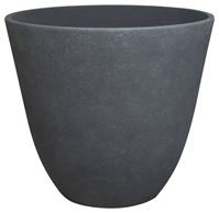 Landscapers Select PT-S044-B Planter, 22 in Dia, 20 in H, Round, Resin, Dark Monzonite, Monzonite, Pack of 4