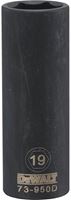 DeWALT DWMT73950OSP Impact Socket, 19 mm Socket, 1/2 in Drive, 6-Point, CR-440 Steel, Black Oxide