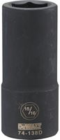 DeWALT DWMT74138OSP Impact Socket, 15/16 in Socket, 3/4 in Drive, 6-Point, CR-440 Steel, Black Oxide