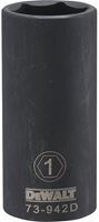 DeWALT DWMT73942OSP Impact Socket, 1 in Socket, 1/2 in Drive, 6-Point, CR-440 Steel, Black Oxide