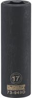 DeWALT DWMT73949OSP Impact Socket, 17 mm Socket, 1/2 in Drive, 6-Point, CR-440 Steel, Black Oxide