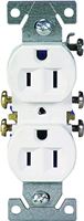 Eaton Wiring Devices C270W Duplex Receptacle, 2 -Pole, 15 A, 125 V, Push-in, Side Wiring, NEMA: 5-15R, White