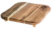 Blackstone 1755 Cutting Board, 11-1/2 in L, 12 in W, 2 in Thick, Wood, Brown