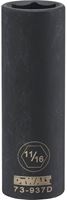 DeWALT DWMT73937OSP Impact Socket, 11/16 in Socket, 1/2 in Drive, 6-Point, CR-440 Steel, Black Oxide