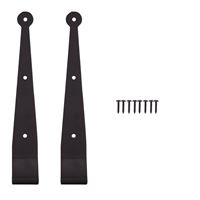 ProSource SH-S01-PS Strap Hinge, 10 in, Black, Screw Mounting