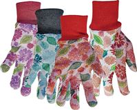 Boss 751 Protective Gloves, Womens, One-Size, Knit Wrist Cuff, Polyester, Blue/Pink/Red