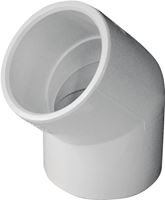 IPEX 435485 Pipe Elbow, 1-1/2 in, Socket, 45 deg Angle, PVC, SCH 40 Schedule