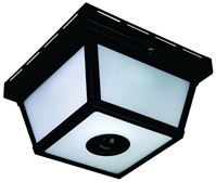 Heath Zenith HZ-4305-BK Motion Activated Decorative Light, 120 V, 25 W, Incandescent Lamp, Metal Fixture, Black