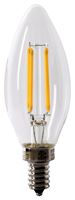 Feit Electric BPCTC60/950CA/FIL/2 LED Bulb, Decorative, E12 Lamp Base, Dimmable, Daylight White Light, 5000 K Color Temp, Pack of 6