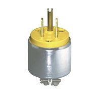 Leviton 000-515PA-000 Armored Plug, 2 -Pole, 15 A, 125 V, NEMA: NEMA 5-15P, Yellow