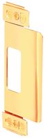 Defender Security U 9495 Door Strike Plate, 4-3/4 in L, 1-1/4 in W, Steel, Brass