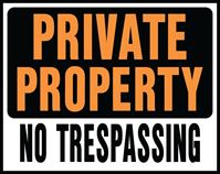 Hy-Ko Hy-Glo Series SP-106 Identification Sign, Rectangular, PRIVATE PROPERTY NO TRESPASSING, Fluorescent Orange Legend, Pack of 5