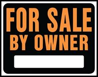 Hy-Ko Hy-Glo Series SP-101 Jumbo Identification Sign, For Sale By Owner, Fluorescent Orange Legend, Plastic, Pack of 5