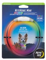 Nite Ize NiteHowl NHOMR-07S-R3 Mini Rechargeable LED Safety Necklace, 9.5 to 14.8 in L Collar, 1 in W Collar, Polymer