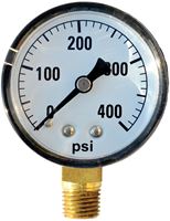 Green Leaf SG400PK1 Standard Dry Pressure Gauge, 2 in Dial, 400 psi