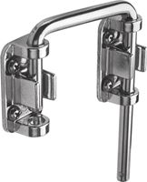 Prime-Line U 9847 Sliding Door Lock, Steel, Nickel, 1-3/8 to 1-3/4 in Thick Door, Pack of 2