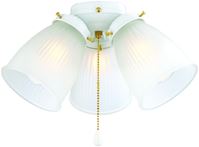 Boston Harbor Ceiling Fan Light Kit, Frosted Glass, White, White