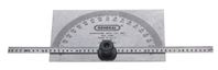 General 19 Protractor and Depth Gauge, 0 to 180 deg, Stainless Steel