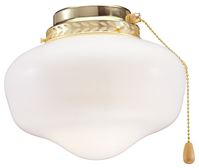 Boston Harbor Schoolhouse Light Kit, Opal Glass, Polished Brass, Polished Brass