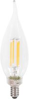 Sylvania 40759 Natural LED Bulb, Decorative, B10 Bent Tip Lamp, 60 W Equivalent, E12 Lamp Base, Dimmable, Clear