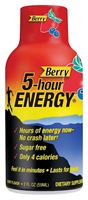 5-hour ENERGY 500181 Sugar-Free Energy Drink, Liquid, Berry Flavor, 1.93 oz Bottle, Pack of 12