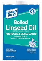 Klean Strip QLO45 Linseed Oil, Liquid, Clear Amber, 1 qt, Can