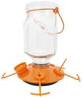 Perky-Pet 9113-2 Top-Fill Bird Feeder, 22 oz, Nectar, 5-Port/Perch, Glass/Plastic, 8-1/4 in H, Pack of 2