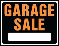 Hy-Ko Hy-Glo Series SP-110 Jumbo Identification Sign, Garage Sale, Fluorescent Orange Legend, Plastic, Pack of 5