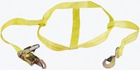 ProSource FH4016 Tie-Down, 2 in W, 14-7/8 in L, Polyester Webbing, Metal Ratchet, Yellow, 3333 lb