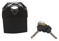 ProSource HD-PX065 High Security Padlock, Shrouded Shackle, 1/2 in Dia Shackle, 1-1/2 in H Shackle, Steel Shackle, Black