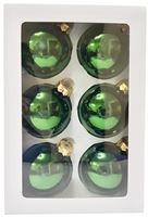 Hometown Holidays 99505 Christmas Ornament, Glass, Green, Pack of 24