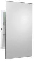 Zenith EMM1027 Medicine Cabinet, 16 in OAW, 4-1/2 in OAD, 26 in OAH, Steel, 2-Shelf