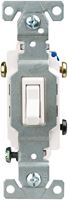 Eaton Wiring Devices 1303-7LTWBOX Toggle Switch, 15 A, 120 V, 3 -Position, Lead Wire Terminal, White