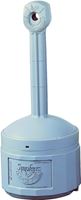 Justrite Smokers Cease Fire 26800 Cigarette Butt Receptacle, 4 gal, Polyethylene, Pewter Gray