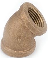 Anderson Metals 738107-08 Pipe Elbow, 1/2 in, FIP, 45 deg Angle, Brass, Rough, 200 psi Pressure